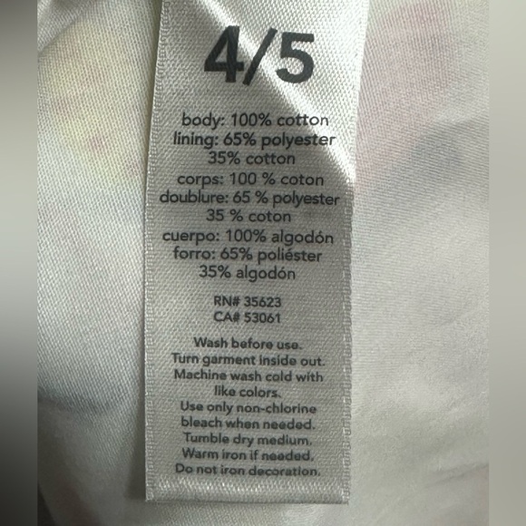 Carter's White Pink Blue Butterfly Shirt Blouse Size - Picture 8 of 8